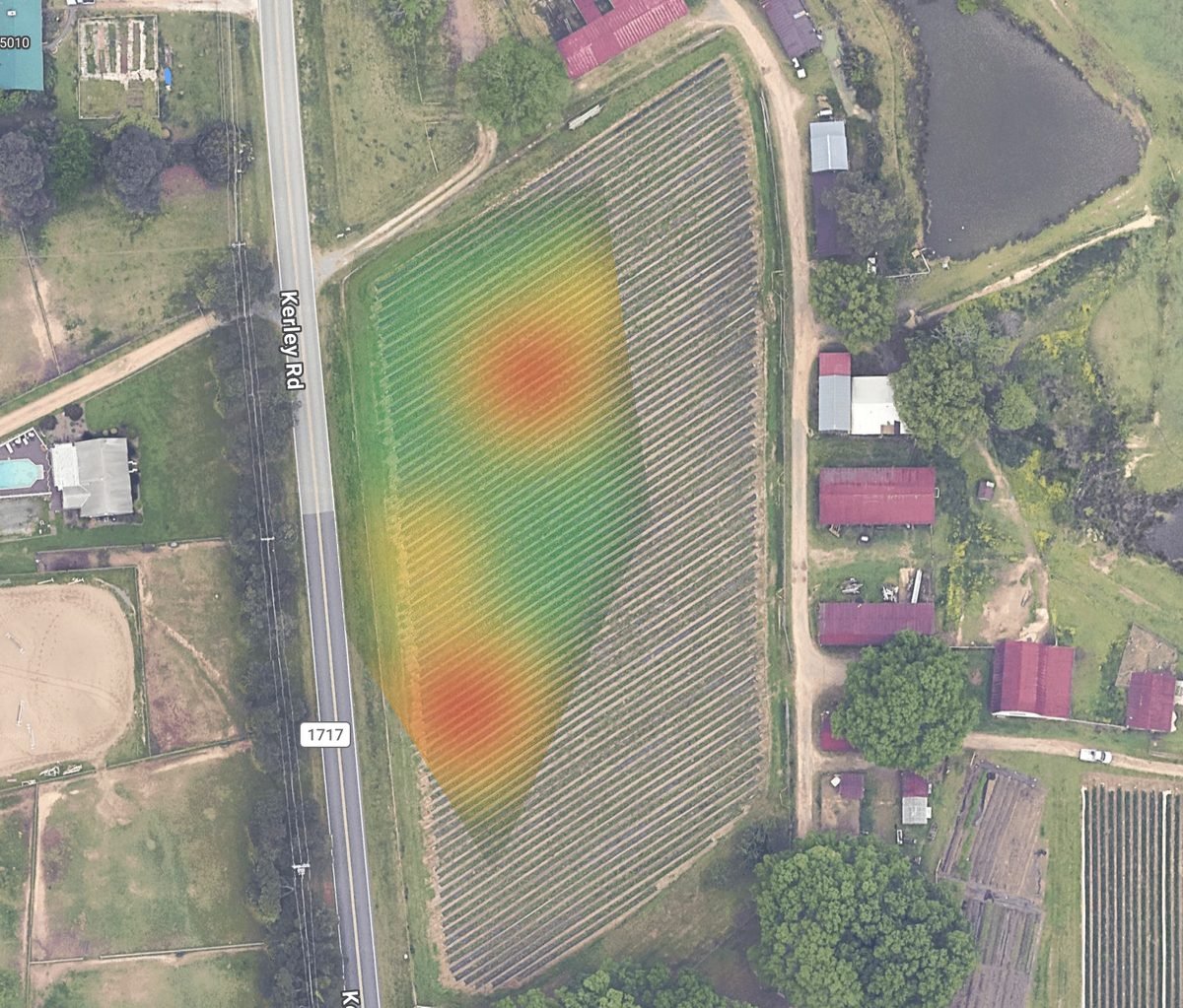 Vigour heatmap of 417 Kismet St, Carnegie, PA 15106, USA